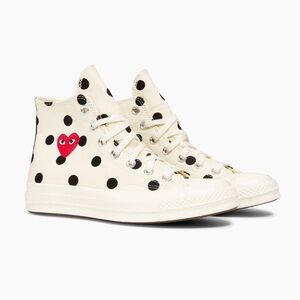 Comme des Garcons High-Top Polka Dot Converse, NEW